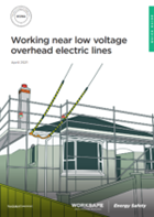 Cover image of the Working near low voltage overhead electric lines guidelines